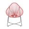 Armen Living Acapulco Indoor Outdoor Steel Papasan Lounge Chair with Brick Red Rope LCACSIBRK - alternate 2